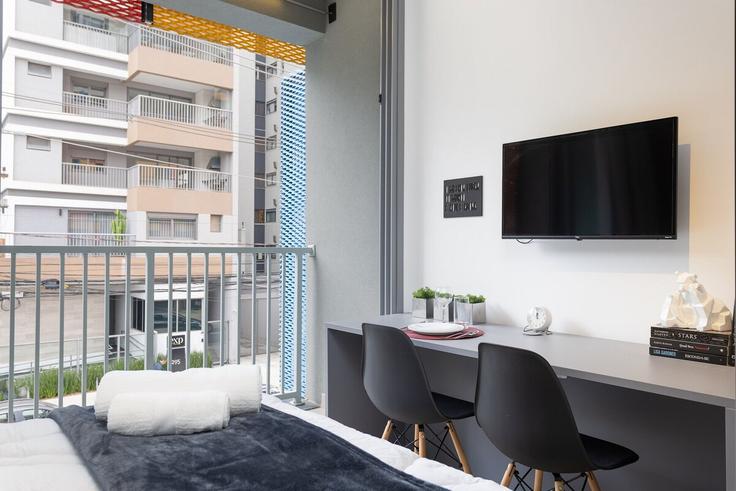 Salle de séjour élégante avec mobilier moderne dans un appartement à Building Alameda dos Jurupis - conviva-stay - 1539123 à Indianópolis, São Paulo Salle de séjour élégante avec mobilier moderne dans un appartement à Building Alameda dos Jurupis - conviva-stay - 1539123 à Indianópolis, São Paulo