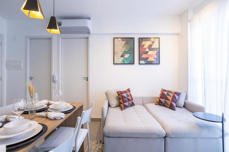 Salle de séjour élégante avec mobilier moderne dans un appartement à Building Alameda dos Jurupis - conviva-stay - 1539166 à Indianópolis, São Paulo Salle de séjour élégante avec mobilier moderne dans un appartement à Building Alameda dos Jurupis - conviva-stay - 1539166 à Indianópolis, São Paulo