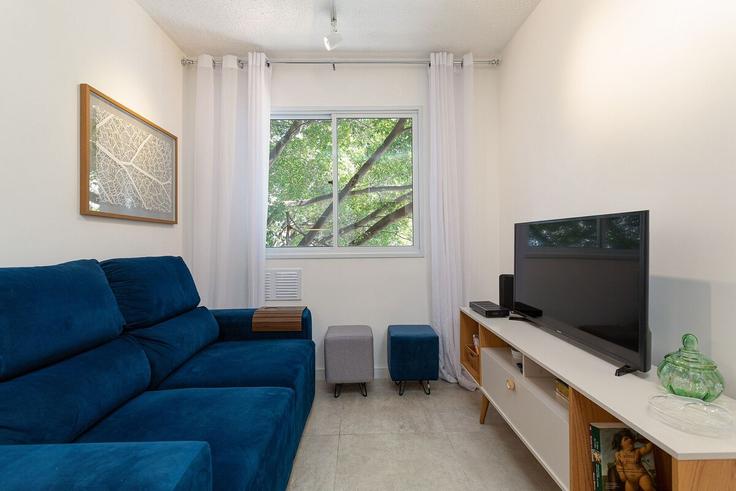 Bela Vista, São Paulo에 위치한 Building Rua Paim - conviva-stay - 1539079 유닛의 세련된 인테리어가 돋보이는 거실