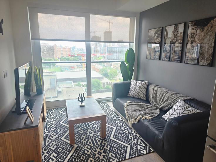 Elegantly designed living room with modern furnishings in an apartment at Building Mutual Street - corporate-stays - 1384102 in Old Toronto, Toronto Elegantly designed living room with modern furnishings in an apartment at Building Mutual Street - corporate-stays - 1384102 in Old Toronto, Toronto