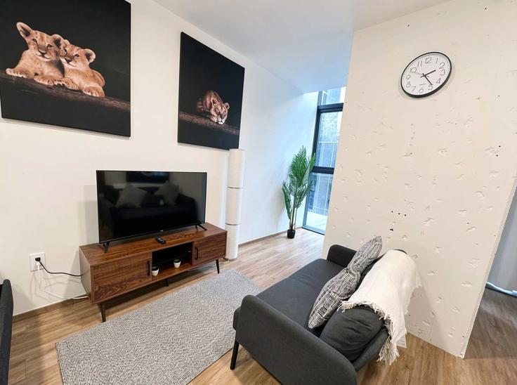 Salle de séjour élégante avec mobilier moderne dans un appartement à Building Avenida Paseo de la Reforma - cs - 1509022 à Mexico City, Mexico City Salle de séjour élégante avec mobilier moderne dans un appartement à Building Avenida Paseo de la Reforma - cs - 1509022 à Mexico City, Mexico City