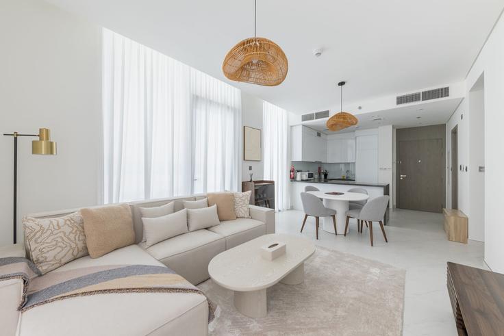 Salle de séjour élégante avec mobilier moderne dans un appartement à Building Al Safa Street - daify - 1605317 à Trade Center, Dubai Salle de séjour élégante avec mobilier moderne dans un appartement à Building Al Safa Street - daify - 1605317 à Trade Center, Dubai