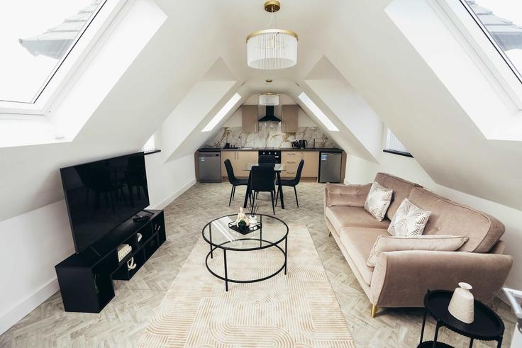 Derby, Derby 소재 Building Queensferry Gardens - derbnb - 1237431 - LON 유닛에 마련된, 현대적인 가구로 꾸며진 우아한 디자인의 거실