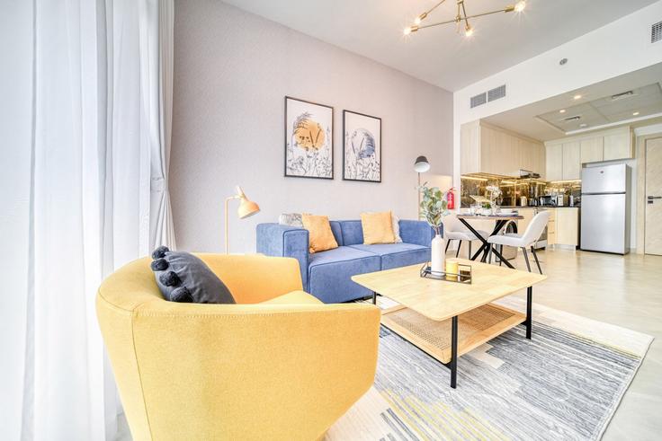 1 yatak odalı mobilyalı daire Tariaq Bedon Esm 1238599P , Al Jaddaf, Dubai, fotoğraf 1