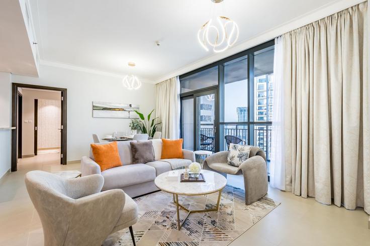 1 apartamento de un dormitorio amueblado en Tariaq Bedon Esm 1239111P , Ras Al Khor, Dubai, foto 1