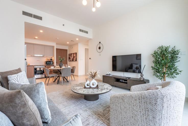 1 apartamento de un dormitorio amueblado en Tariaq Bedon Esm 1259088P , Ras Al Khor, Dubai, foto 1