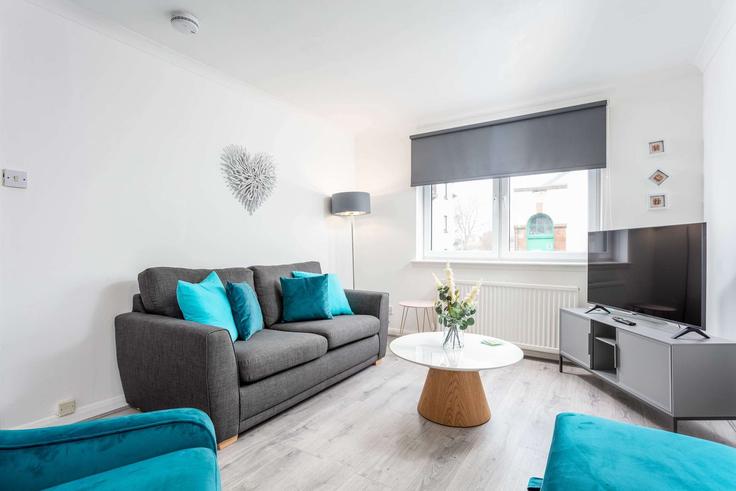 Prestwick PrestwickのBuilding Kyle Street - donniniapartments - 1339225のアパートメントにある、モダンな家具を備えたエレガントなデザインのリビングルーム