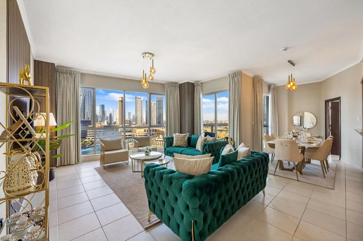 Building Tariaq Bedon Esm - durrani-holiday-homes-llc - 1294911 - DXB adresindeki bir dairede modern mobilyalarla zarif bir şekilde tasarlanmış oturma odası Downtown Dubai, Dubai Building Tariaq Bedon Esm - durrani-holiday-homes-llc - 1294911 - DXB adresindeki bir dairede modern mobilyalarla zarif bir şekilde tasarlanmış oturma odası Downtown Dubai, Dubai