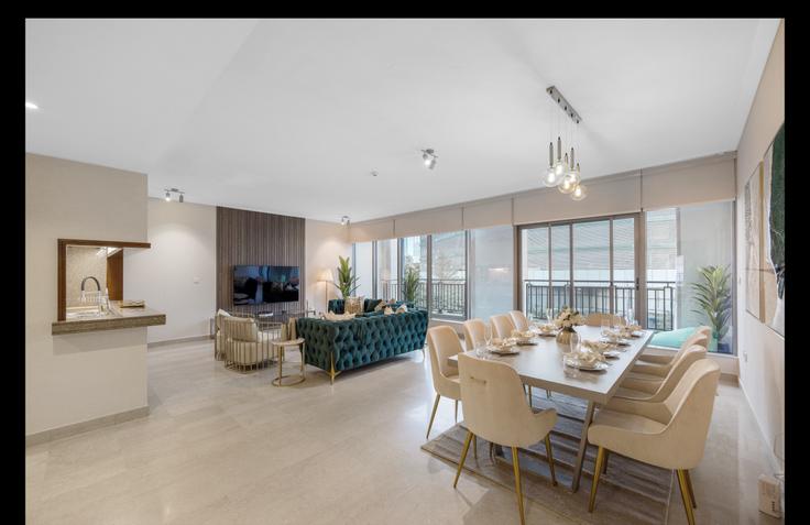 Elegantly designed living room with modern furnishings in an apartment at Building School St - durrani-holiday-homes-llc - 1294933 - DXB in Downtown Dubai, Dubai Elegantly designed living room with modern furnishings in an apartment at Building School St - durrani-holiday-homes-llc - 1294933 - DXB in Downtown Dubai, Dubai