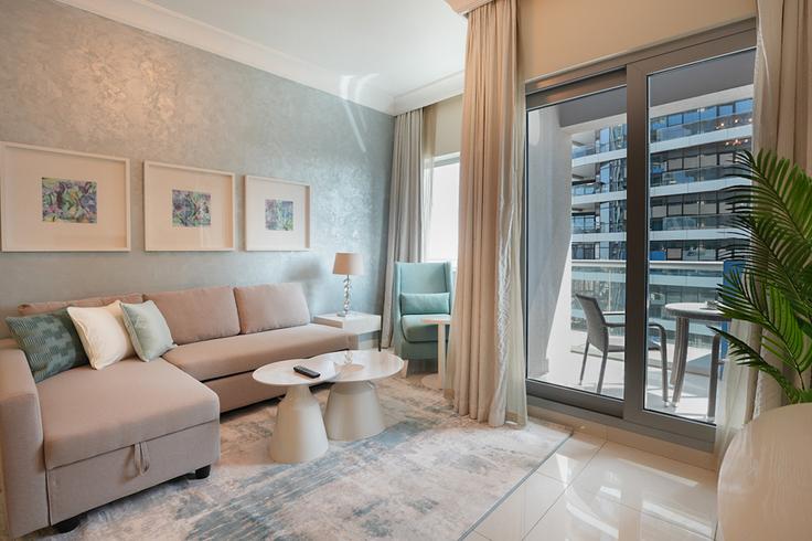 1 apartamento de un dormitorio amueblado en Tariaq Bedon Esm 1286481P , Downtown Dubai, Dubai, foto 1