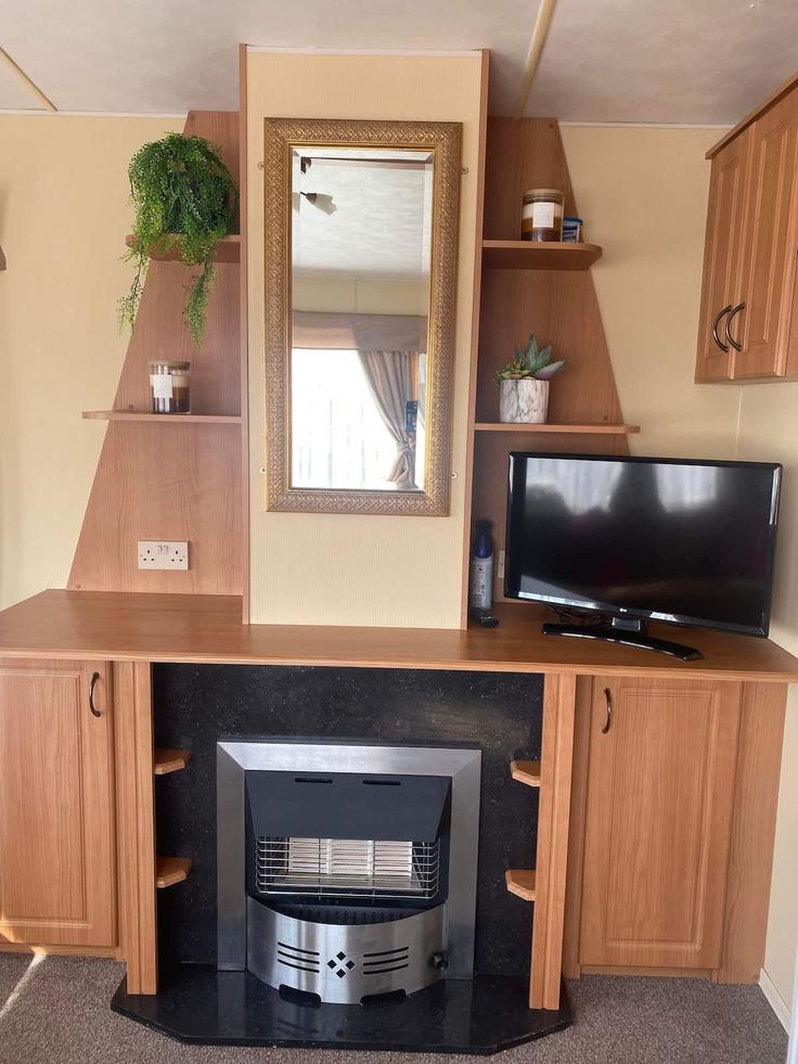 Salle de séjour élégante avec mobilier moderne dans un appartement à Building Roman Bank - elegent-holidays-or-eh-listings - 1597091 à East Lindsey, Skegness