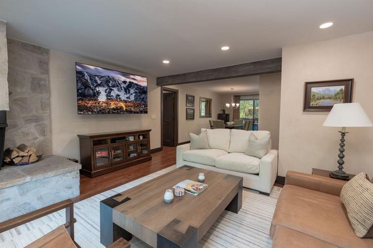 Aspen AspenのBuilding East Hopkins Avenue - elevated-escapes - 1339910のアパートメントにある、モダンな家具を備えたエレガントなデザインのリビングルーム