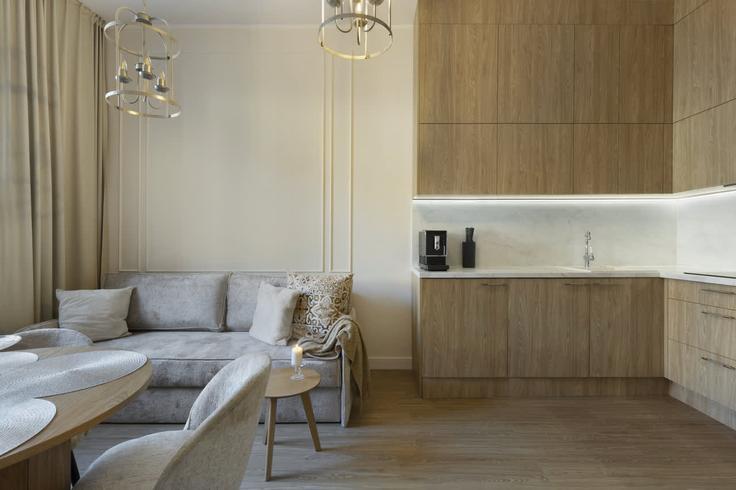 Gdańsk, Gdańsk에 위치한 Building Straganiarska - elite-apartments - 1320202 아파트의 세련된 인테리어가 돋보이는 거실 Gdańsk, Gdańsk에 위치한 Building Straganiarska - elite-apartments - 1320202 아파트의 세련된 인테리어가 돋보이는 거실