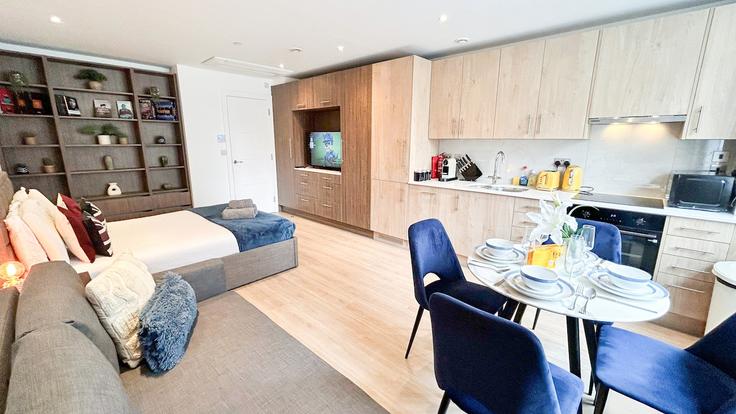Salle de séjour élégante avec mobilier moderne dans un appartement à Building Boscobel Street - elite-property-london - 1547224 à City of Westminster, London