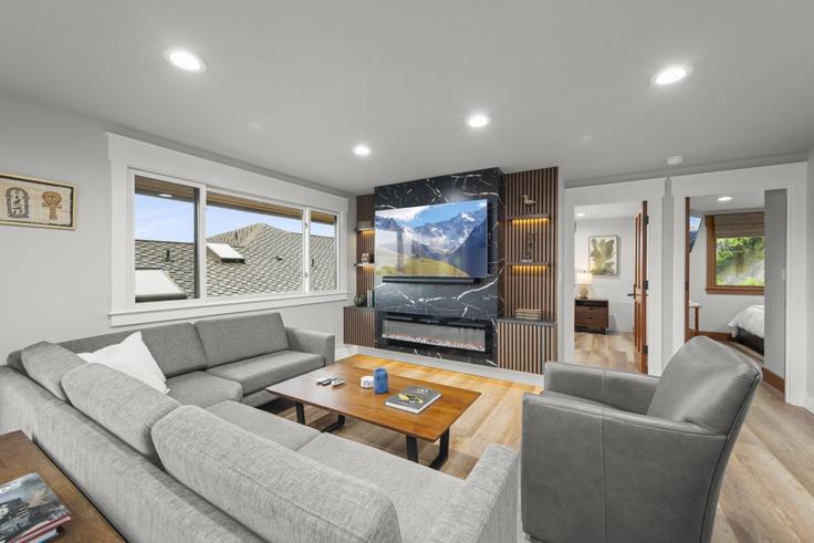 Elegant gestaltetes Wohnzimmer mit moderner Einrichtung in einer Wohnung im Building Lake Sammamish Lane Northeast - enclaves - 1549951 in Bellevue, Bellevue Elegant gestaltetes Wohnzimmer mit moderner Einrichtung in einer Wohnung im Building Lake Sammamish Lane Northeast - enclaves - 1549951 in Bellevue, Bellevue