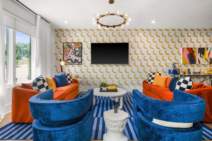 Nashville NashvilleのBuilding East Argyle Avenue - epicbnb-llc - 1312360 - BNAのアパートメントにある、モダンな家具を備えたエレガントなデザインのリビングルーム Nashville NashvilleのBuilding East Argyle Avenue - epicbnb-llc - 1312360 - BNAのアパートメントにある、モダンな家具を備えたエレガントなデザインのリビングルーム