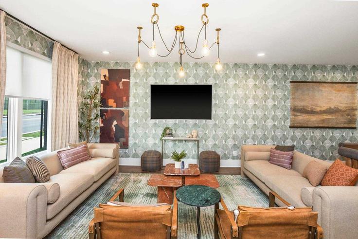 Nashville NashvilleのBuilding 8th Avenue South - epicbnb-llc - 1312411 - BNAのアパートメントにある、モダンな家具を備えたエレガントなデザインのリビングルーム Nashville NashvilleのBuilding 8th Avenue South - epicbnb-llc - 1312411 - BNAのアパートメントにある、モダンな家具を備えたエレガントなデザインのリビングルーム