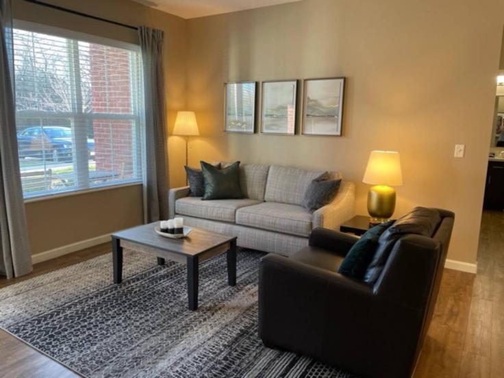 Salle de séjour élégante avec mobilier moderne dans un appartement à Building Holmes Street - epicurean-properties - 1257787 - USA à Hilliard, Hilliard Salle de séjour élégante avec mobilier moderne dans un appartement à Building Holmes Street - epicurean-properties - 1257787 - USA à Hilliard, Hilliard