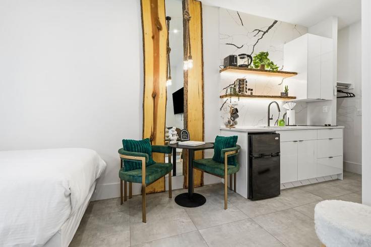 Salle de séjour élégante avec mobilier moderne dans un appartement à Building Clove Road - eskp-luxury-escapes-llc - 1610826 à Mountain Lodge Park, Mountain Lodge Park