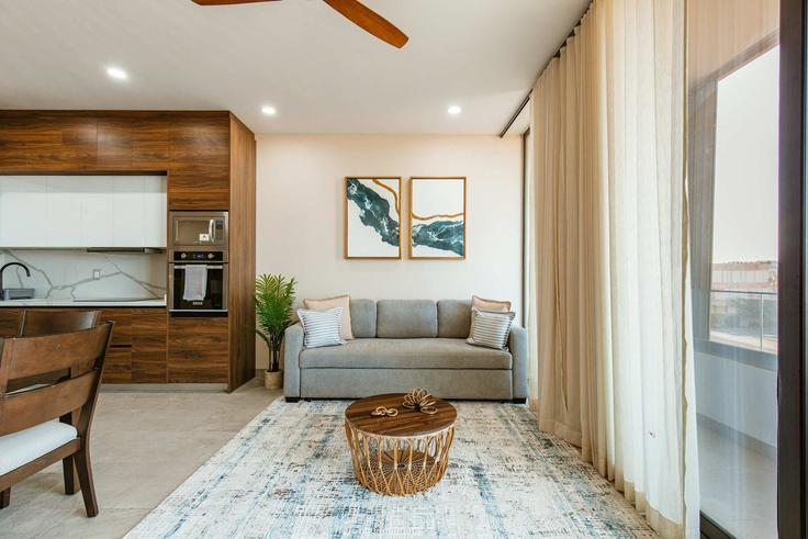 Salle de séjour élégante avec mobilier moderne dans un appartement à Building Calle Bonita - espacios-arquetipicos-focus - 1261343 - MEX à Cabo San Lucas, Cabo San Lucas Salle de séjour élégante avec mobilier moderne dans un appartement à Building Calle Bonita - espacios-arquetipicos-focus - 1261343 - MEX à Cabo San Lucas, Cabo San Lucas