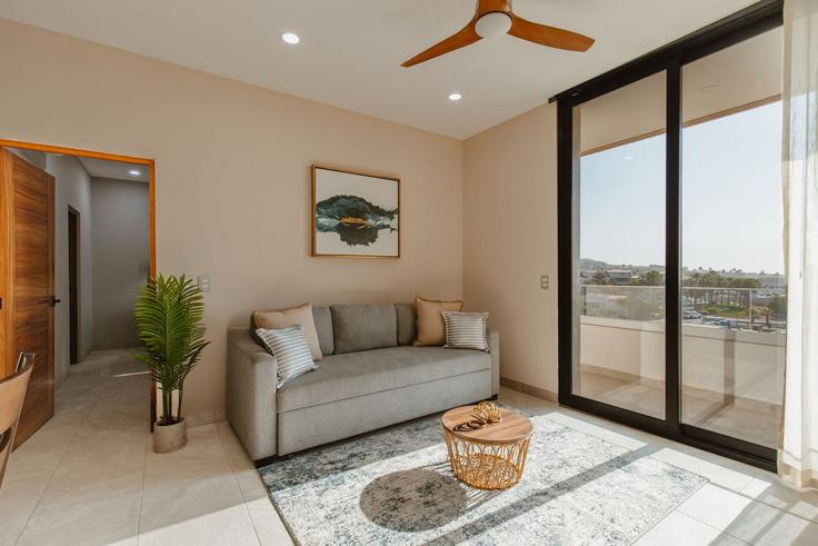 Salle de séjour élégante avec mobilier moderne dans un appartement à Building Calle Bonita - espacios-arquetipicos-focus - 1261338 - MEX à Cabo San Lucas, Cabo San Lucas Salle de séjour élégante avec mobilier moderne dans un appartement à Building Calle Bonita - espacios-arquetipicos-focus - 1261338 - MEX à Cabo San Lucas, Cabo San Lucas