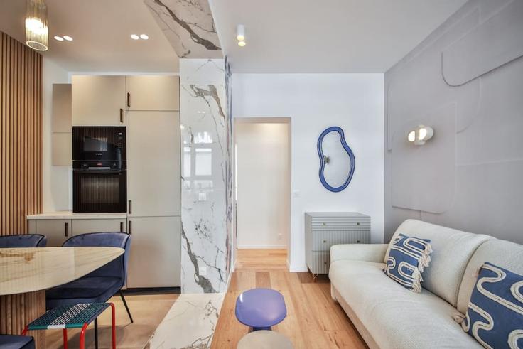 15th arrondissement, Paris 소재 Building Rue Beaugrenelle - evengestion - 1044881 - PAR 유닛에 마련된, 현대적인 가구로 꾸며진 우아한 디자인의 거실