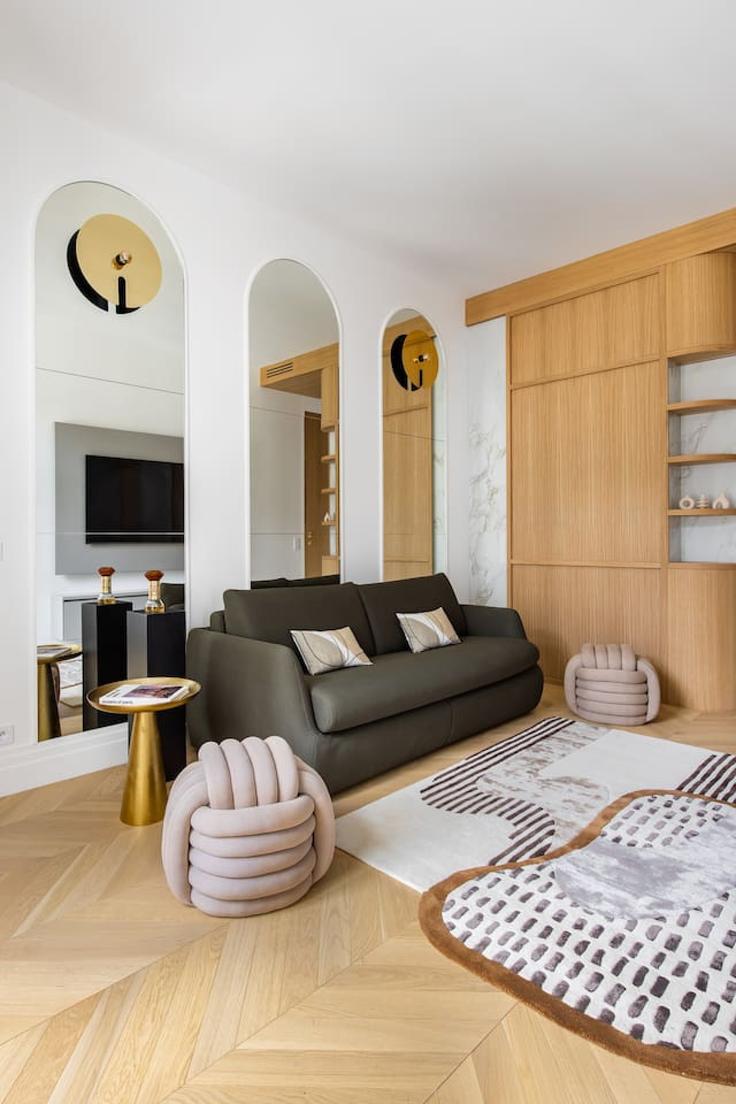 Elegante sala de estar con mobiliario moderno en un apartamento en Building Rue Jouffroy d'Abbans - evengestion - 1044960 - PAR en 17th arrondissement, Paris Elegante sala de estar con mobiliario moderno en un apartamento en Building Rue Jouffroy d'Abbans - evengestion - 1044960 - PAR en 17th arrondissement, Paris