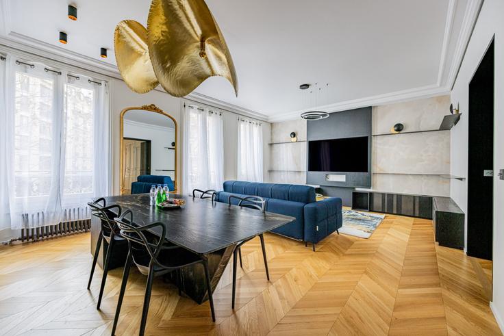 17th arrondissement, Paris 소재 Building Avenue Niel - evengestion - 1373012 유닛에 마련된, 현대적인 가구로 꾸며진 우아한 디자인의 거실