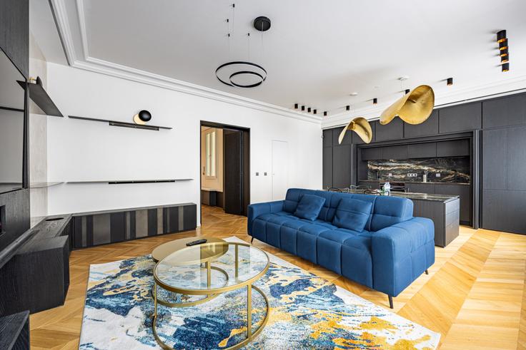 17th arrondissement, Paris 소재 Building Avenue Niel - evengestion - 1373013 유닛에 마련된, 현대적인 가구로 꾸며진 우아한 디자인의 거실