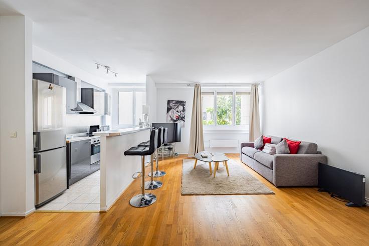 16th arrondissement, Paris에 위치한 Building Rue Spontini - evengestion - 1541897 유닛의 세련된 인테리어가 돋보이는 거실