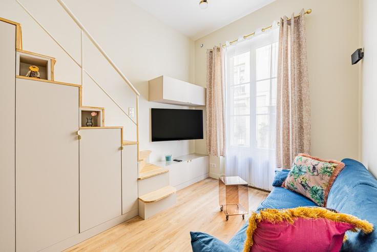 11th arrondissement, Paris에 위치한 Building Rue Sedaine - evengestion - 1542735 유닛의 세련된 인테리어가 돋보이는 거실 11th arrondissement, Paris에 위치한 Building Rue Sedaine - evengestion - 1542735 유닛의 세련된 인테리어가 돋보이는 거실