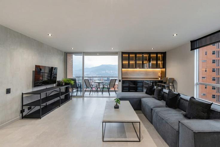 El Poblado, Medellín에 위치한 Building Carrera 38 - everyplace - 1471365 유닛의 세련된 인테리어가 돋보이는 거실