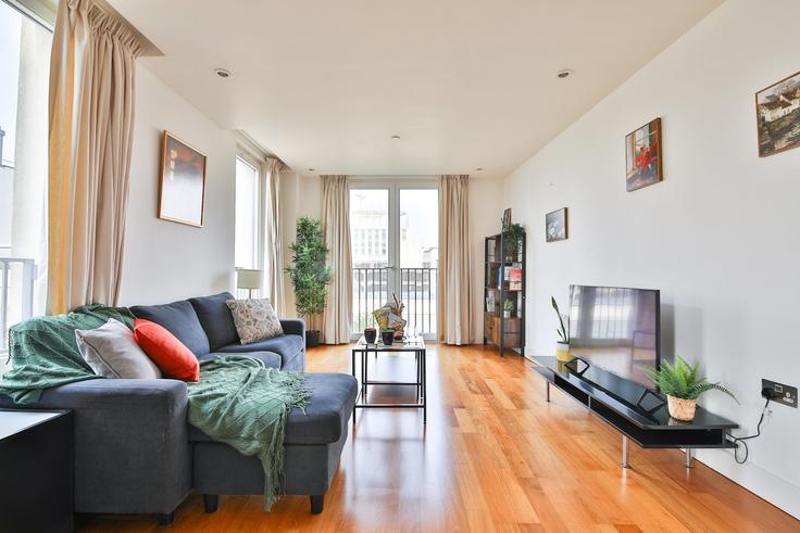Elegantly designed living room with modern furnishings in an apartment at Building St David’s - fabaccommodation - 1629422 in Castle, Cardiff Elegantly designed living room with modern furnishings in an apartment at Building St David’s - fabaccommodation - 1629422 in Castle, Cardiff