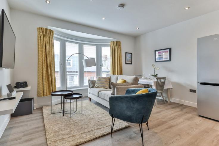 Sala de estar elegantemente projetada com móveis modernos em um apartamento no Building Belle Vue Street - finest-retreats - 1329488 em Scarborough District, Filey
