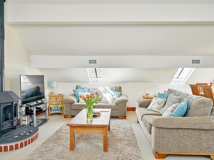 Torridge District, Bideford에 위치한 Building Exmansworthy Barns - finest-retreats - 1329917 유닛의 세련된 인테리어가 돋보이는 거실