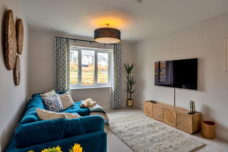 Bude, Bude에 위치한 Building Upton Meadows - finest-retreats - 1605264 유닛의 세련된 인테리어가 돋보이는 거실 Bude, Bude에 위치한 Building Upton Meadows - finest-retreats - 1605264 유닛의 세련된 인테리어가 돋보이는 거실