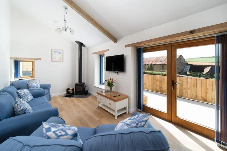 Salle de séjour élégante avec mobilier moderne dans un appartement à Building Dean Rewe - finest-retreats - 1696491 à North Devon District, Barnstaple