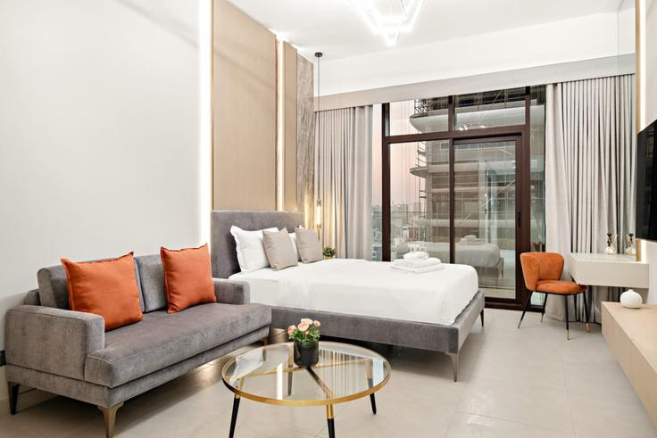 Dubai Al Barsha South Fourth에 위치한 Lazuward South West 1336439P의 가구가 완비된 스튜디오 유닛, 사진 1
