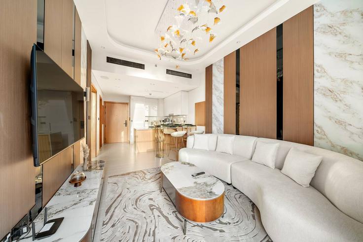 Salle de séjour élégante avec mobilier moderne dans un appartement à Building Bijada Boulevard North - first-class - 1336534 à Al Barsha South Fourth, Dubai Salle de séjour élégante avec mobilier moderne dans un appartement à Building Bijada Boulevard North - first-class - 1336534 à Al Barsha South Fourth, Dubai