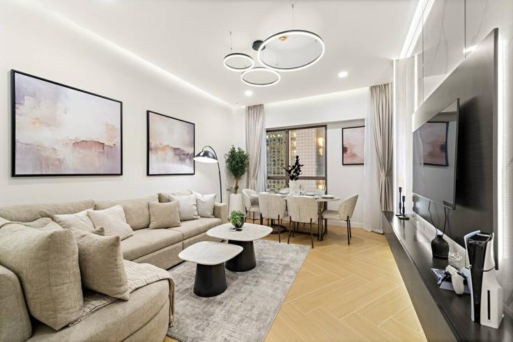 Dubai Marina, Dubai에 위치한 Building Al Mamsha Street - first-class - 1336577 아파트의 세련된 인테리어가 돋보이는 거실