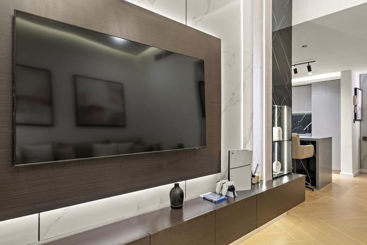 Salle de séjour élégante avec mobilier moderne dans un appartement à Building Al Mamsha Street - first-class - 1364173 à Dubai Marina, Dubai Salle de séjour élégante avec mobilier moderne dans un appartement à Building Al Mamsha Street - first-class - 1364173 à Dubai Marina, Dubai