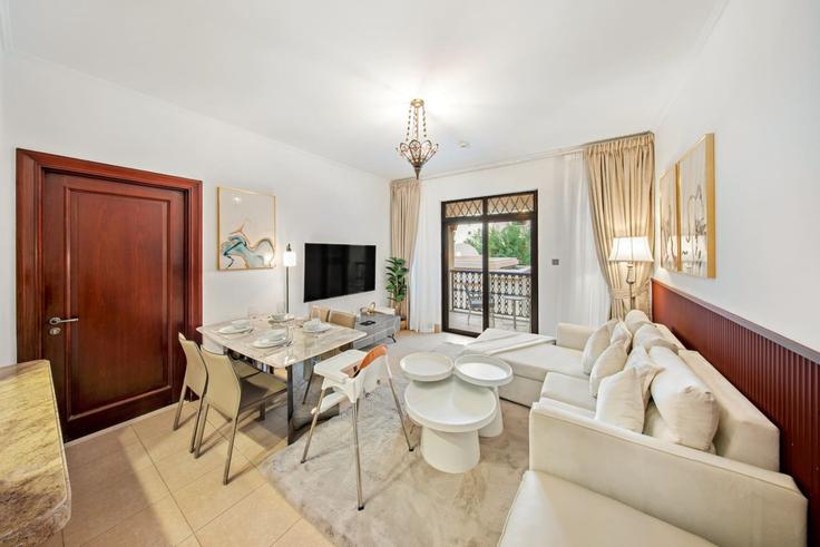 Elegantly designed living room with modern furnishings in an apartment at Building Tariaq Bedon Esm - first-class - 1379522 in Burj Khalifa, Dubai Elegantly designed living room with modern furnishings in an apartment at Building Tariaq Bedon Esm - first-class - 1379522 in Burj Khalifa, Dubai