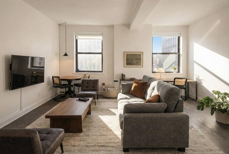 Milwaukee, Milwaukee에 위치한 Building North Broadway - flexhome - 1379069 유닛의 세련된 인테리어가 돋보이는 거실