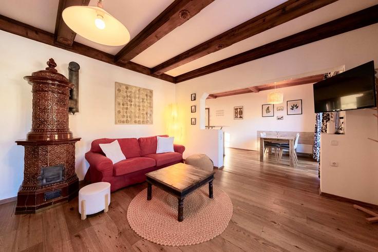 Altaussee AltausseeのBuilding Altaussee - flexi-flats-management-gmbh - 1613554のアパートメントにある、モダンな家具を備えたエレガントなデザインのリビングルーム
