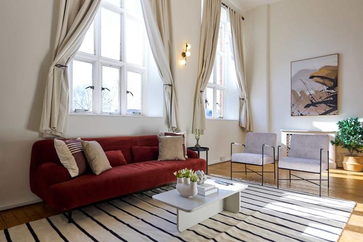 London Borough of Lambeth, London에 위치한 Building Cormont Road - flyp-homes-ltd - 1520513 유닛의 세련된 인테리어가 돋보이는 거실