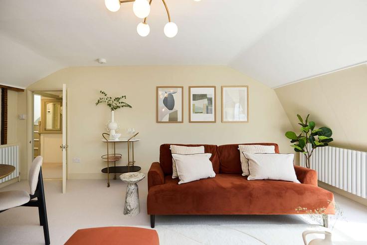 Sala de estar elegantemente projetada com móveis modernos em um apartamento no Building Dorset Square - flyp-homes-ltd - 1525593 em City of Westminster, London