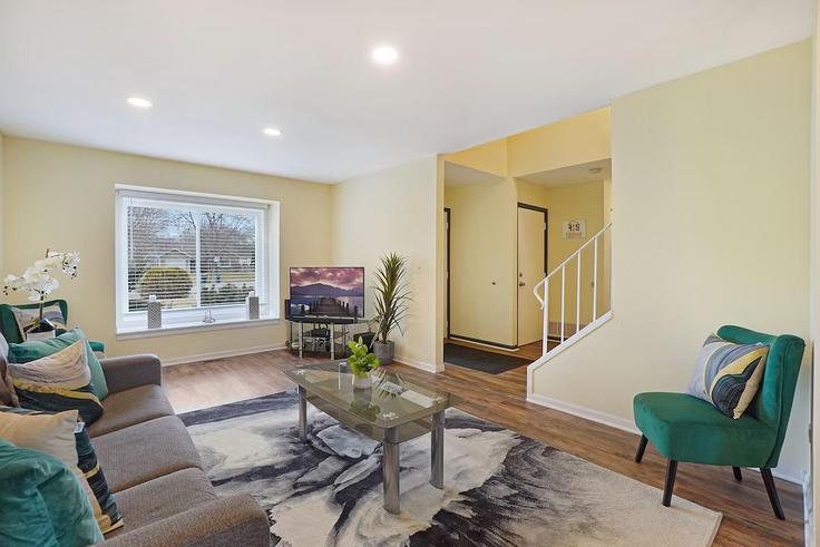 Elegant gestaltetes Wohnzimmer mit moderner Einrichtung in einer Wohnung im Building Danbury Drive - freestand-home-solutions - 1285015 - CHI in Naperville, Naperville Elegant gestaltetes Wohnzimmer mit moderner Einrichtung in einer Wohnung im Building Danbury Drive - freestand-home-solutions - 1285015 - CHI in Naperville, Naperville