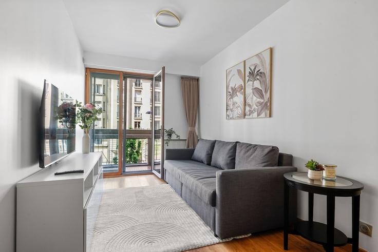 Paris 17th arrondissementのBuilding Rue Guersant - full-concierge - 1523576のアパートメントにある、モダンな家具を備えたエレガントなデザインのリビングルーム Paris 17th arrondissementのBuilding Rue Guersant - full-concierge - 1523576のアパートメントにある、モダンな家具を備えたエレガントなデザインのリビングルーム