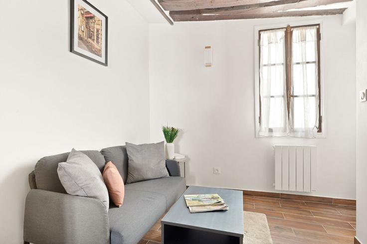 Paris 2nd arrondissementのBuilding Rue Paul Lelong - full-concierge - 1610281のアパートメントにある、モダンな家具を備えたエレガントなデザインのリビングルーム Paris 2nd arrondissementのBuilding Rue Paul Lelong - full-concierge - 1610281のアパートメントにある、モダンな家具を備えたエレガントなデザインのリビングルーム