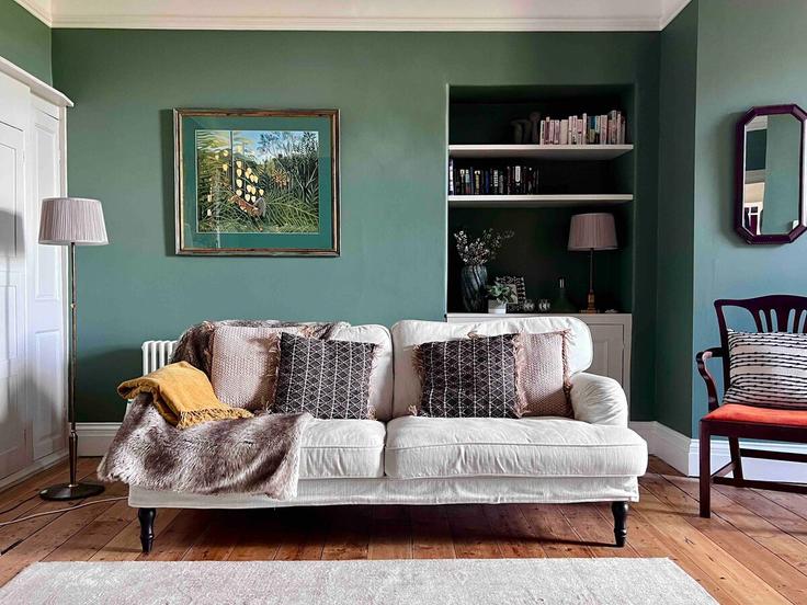 Salle de séjour élégante avec mobilier moderne dans un appartement à Building Vallis Road - gemma-chandley - 1386759 à Mendip District, Frome